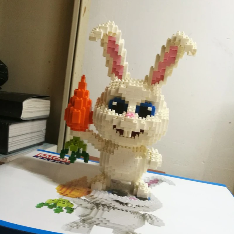 MOC Balody Хаски корги шнауцер собака персидский кот Орел Птица Кролик Утка животные