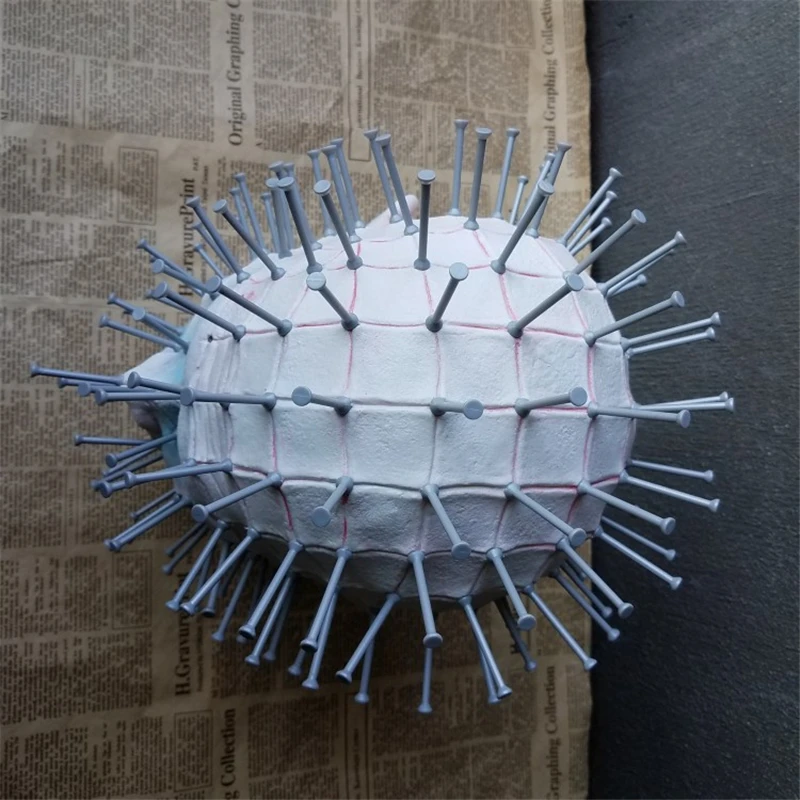 Хэллоуин зеленая латексная маска Hellraiser ужас ролевые игры лица для ногтей