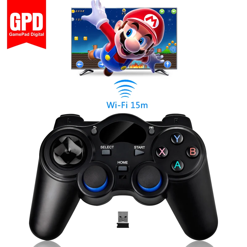 GPD Беспроводной 2.4 ГГц Геймпад Джойстик Игровой Контроллер Ручка Для Android TV Box Tablet