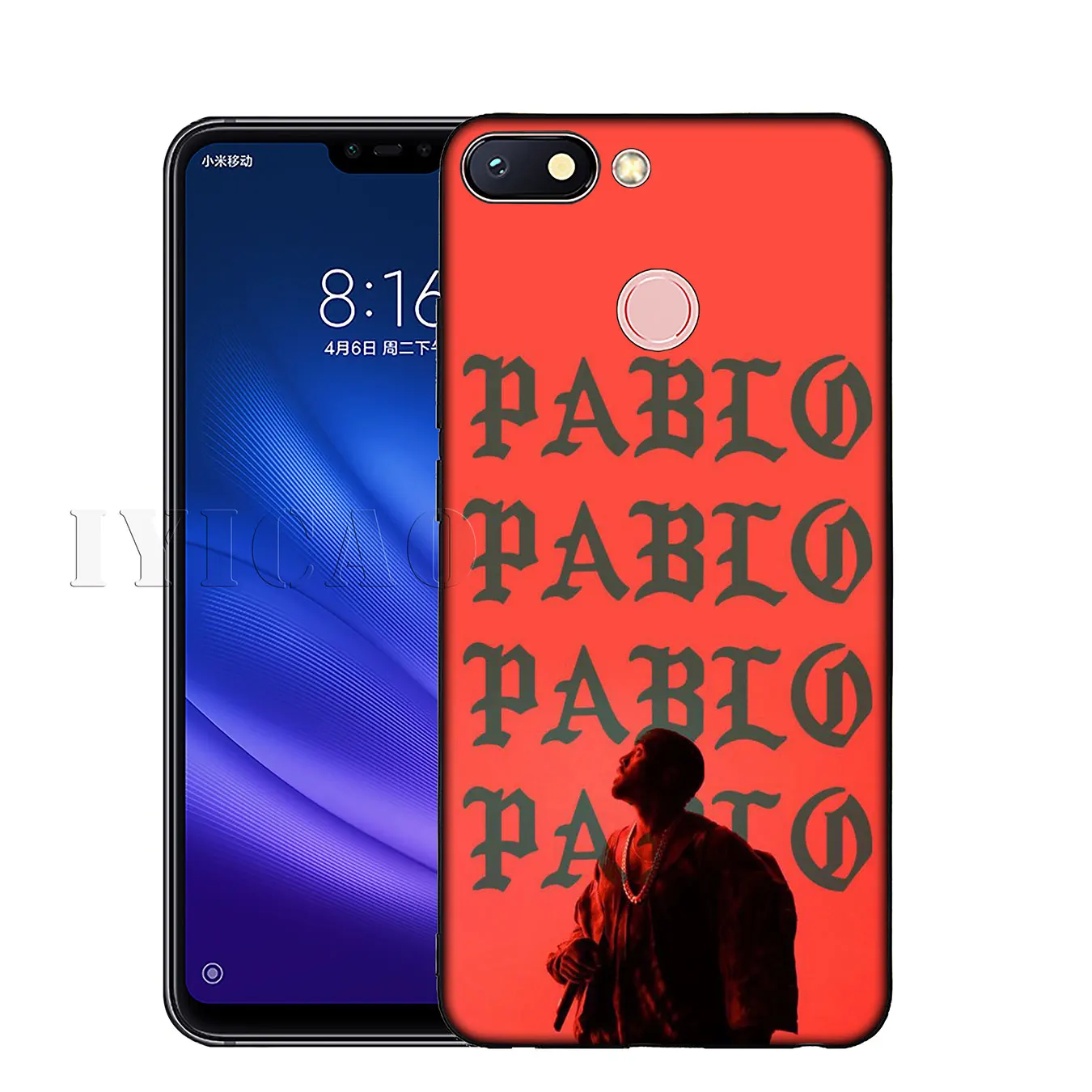 IYICAO Kanye West Yeezus Soft Silicone Phone Case for Xiaomi Redmi K30 K20 8A 7A 6A 5A S2 GO Note 8 8T 7 5 6 Pro Black Cover |