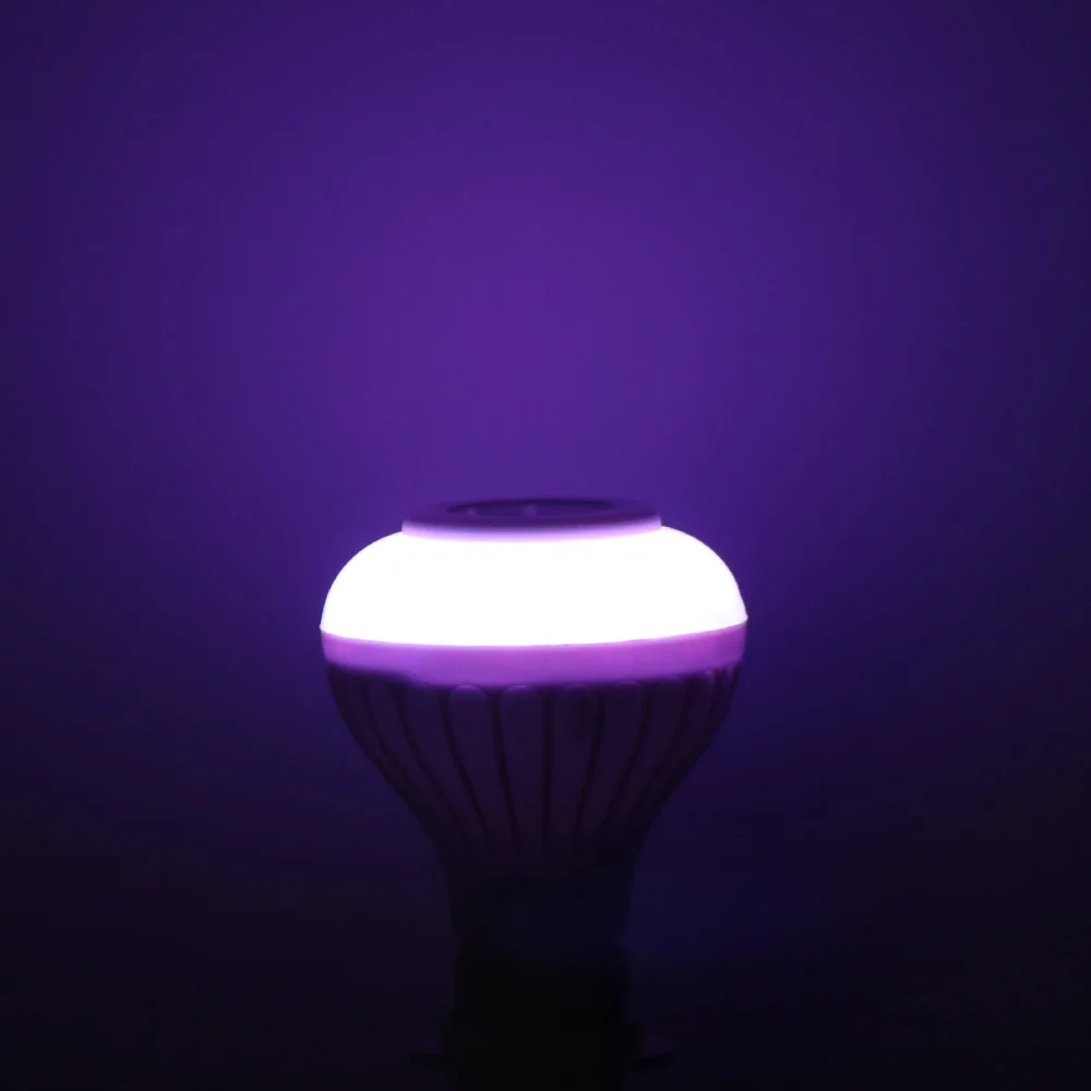E27 Беспроводной Bluetooth Динамик 12 Вт RGB лампа светодиодный светильник 110 В 220 умный