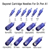 10pcs bayonet cartridge needles 1357912243642nano for electric dr pen a1 derma pen microblading needles micro stamp