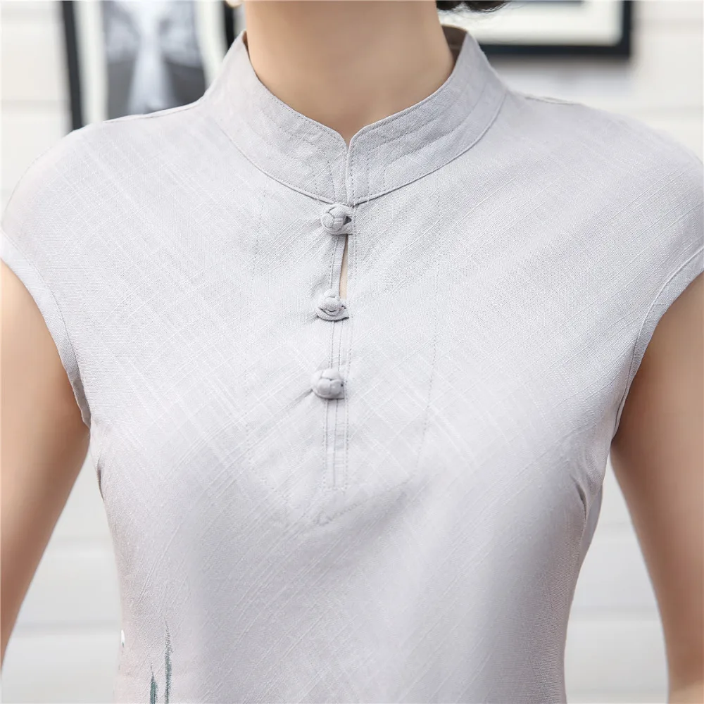 Шанхай история новая распродажа традиционные китайские топы без рукавов cheongsam