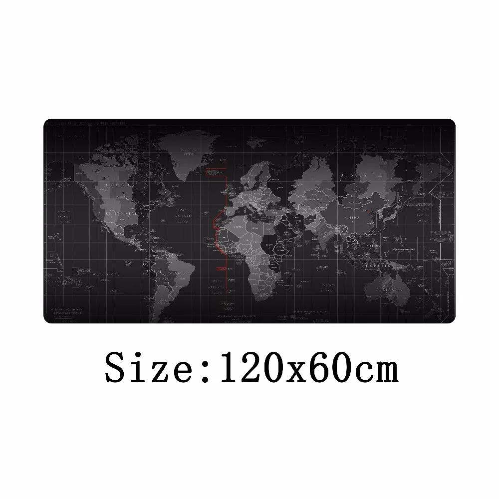120x60 см XXL большая карта мира коврик для мыши геймерский пейзаж Коврик клавиатуры