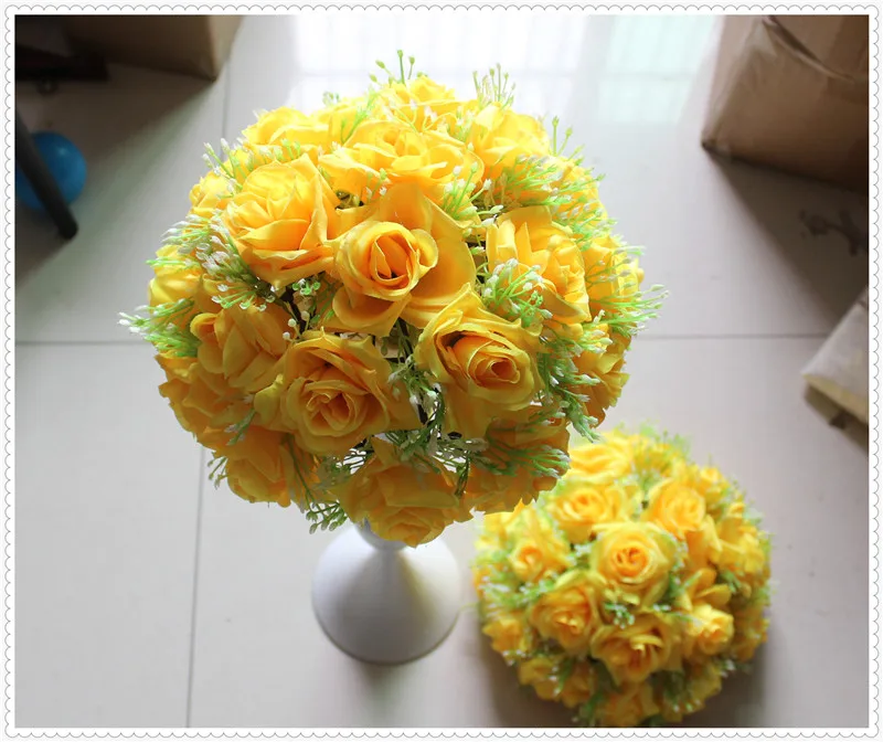 Бесплатная доставка желтого цвета-40 см * 4 шт. Новое поступление 2015 Свадебный