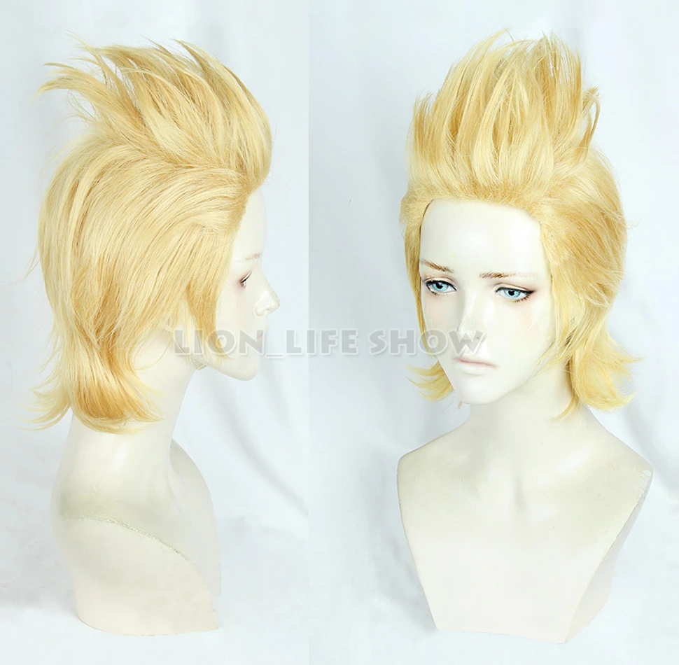 Хэллоуин косплей Mirio Toogata Золотой парик косплей боку нет Академии Косплей Ролевая игра моя геройская Академия волосы + парик шапочка