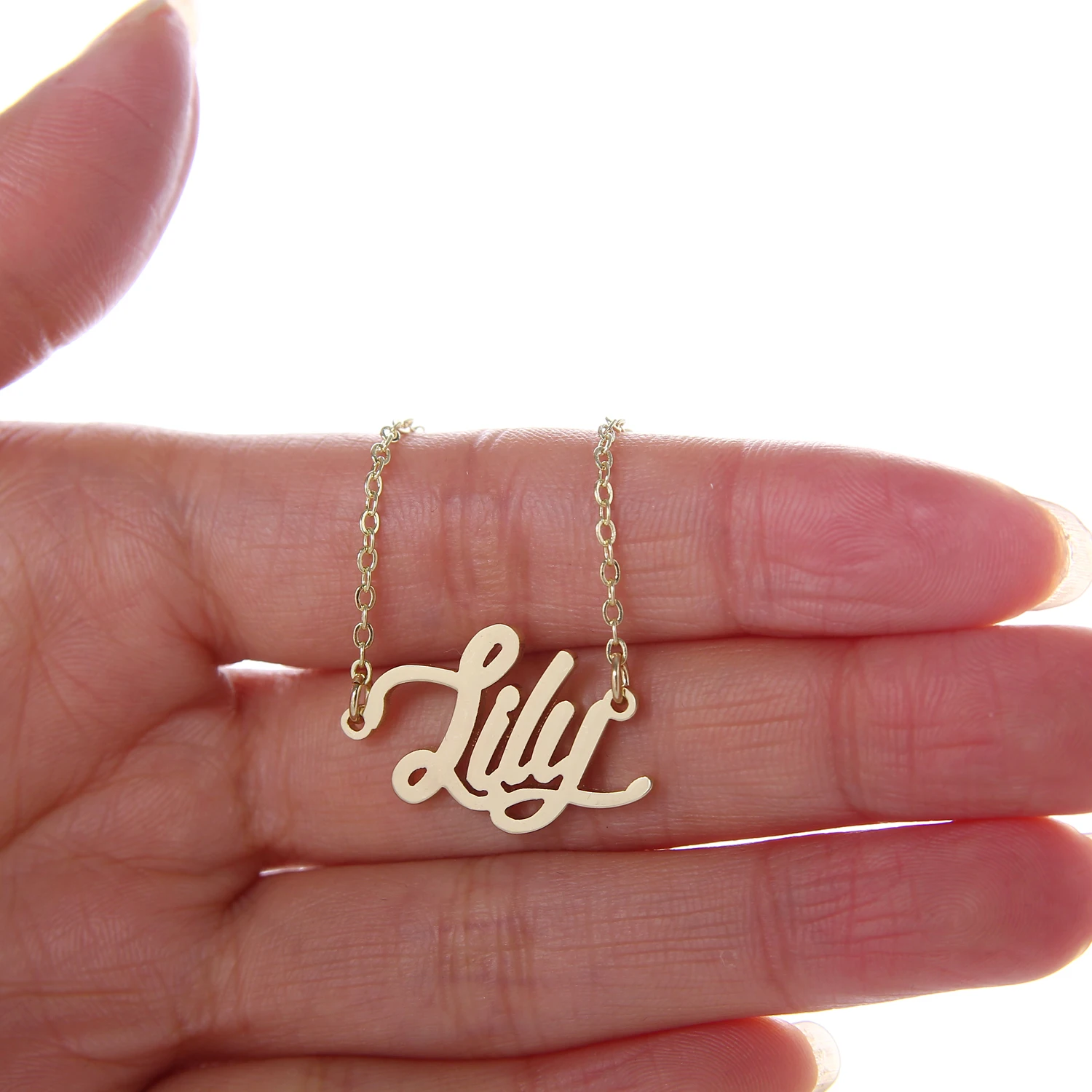 Модное ожерелье из нержавеющей стали + Набор браслетов &quotLily&quot с надписью