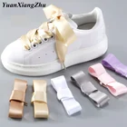 1 пара, ширина 2 см, шелковые атласные шнурки, ленточные шнурки для обуви, женские кроссовки, 19 цветов, длина 80 см100 см120 см, S-1