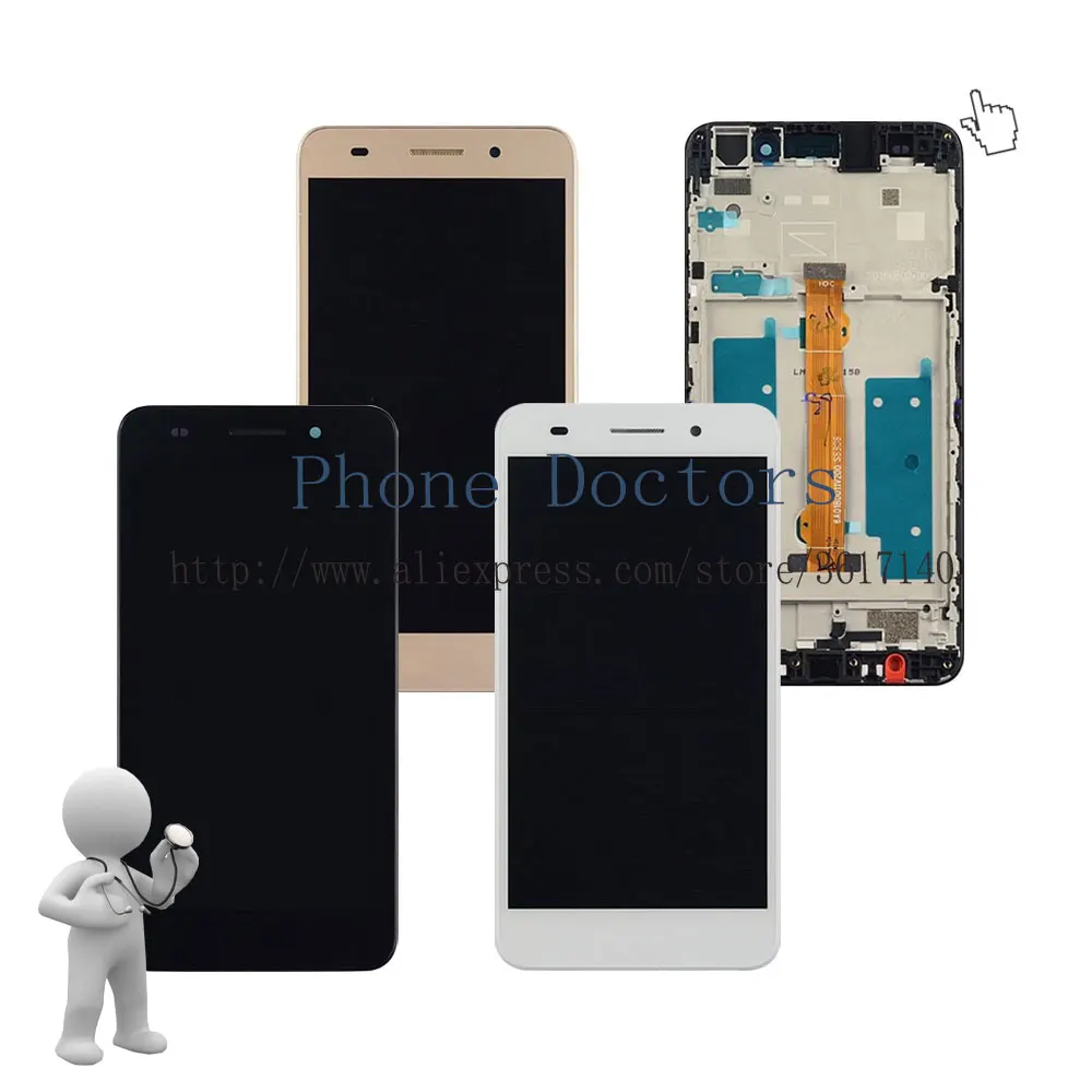 

New Full LCD DIsplay +Touch Screen Digitizer Assembly + Frame Cover For Huawei Honor Y6II Y6 II CAM-L23 CAM-L03 CAM-L21 CAM-AL00