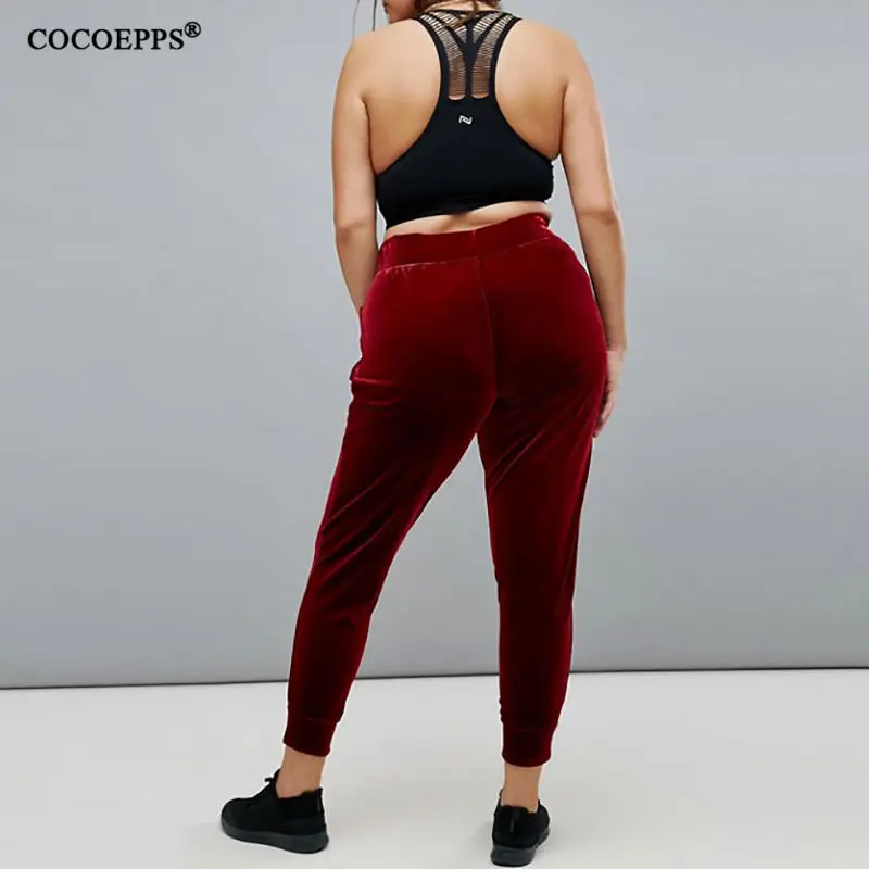 Женские вельветовые брюки карандаш COCOEPPS повседневные свободные унисекс больших