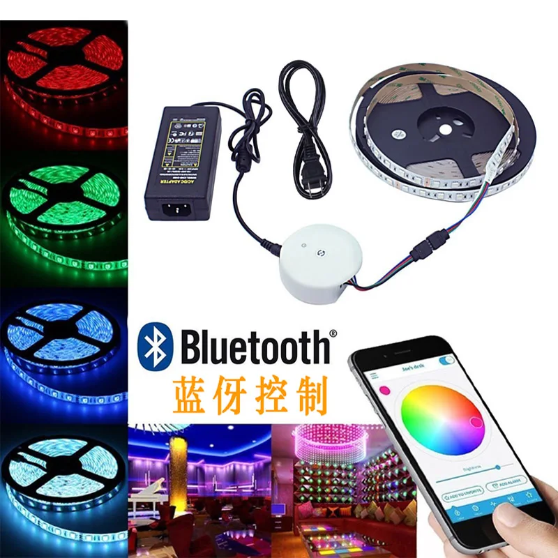 Умный светодиодный контроллер с Bluetooth и приложением RGB + набор светодиодных лент 5
