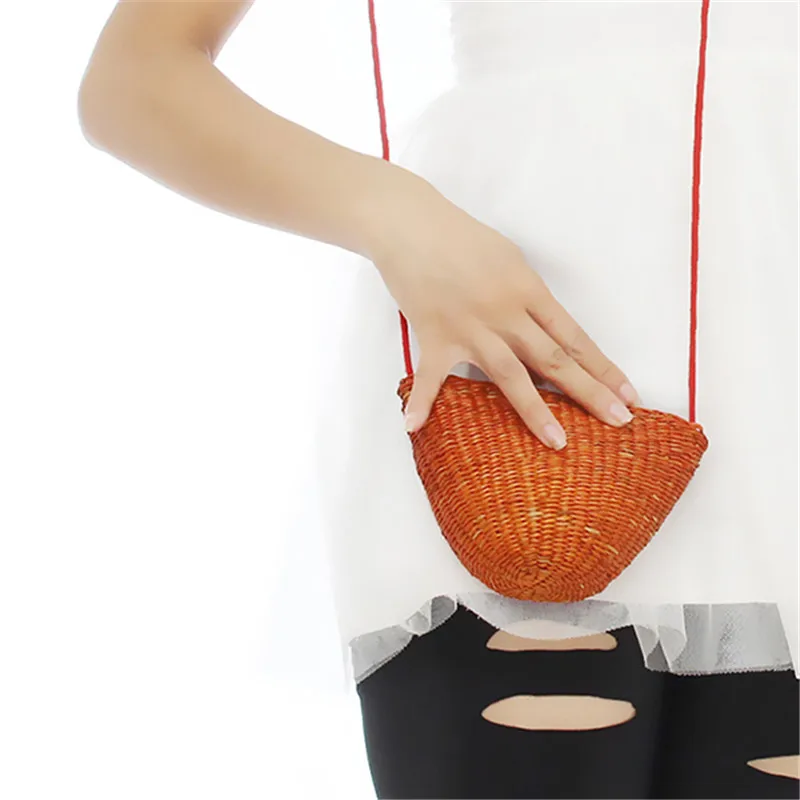 Новинка 2020 Женский соломенный дизайнерский кошелек через плечо 6 цветов плетеный