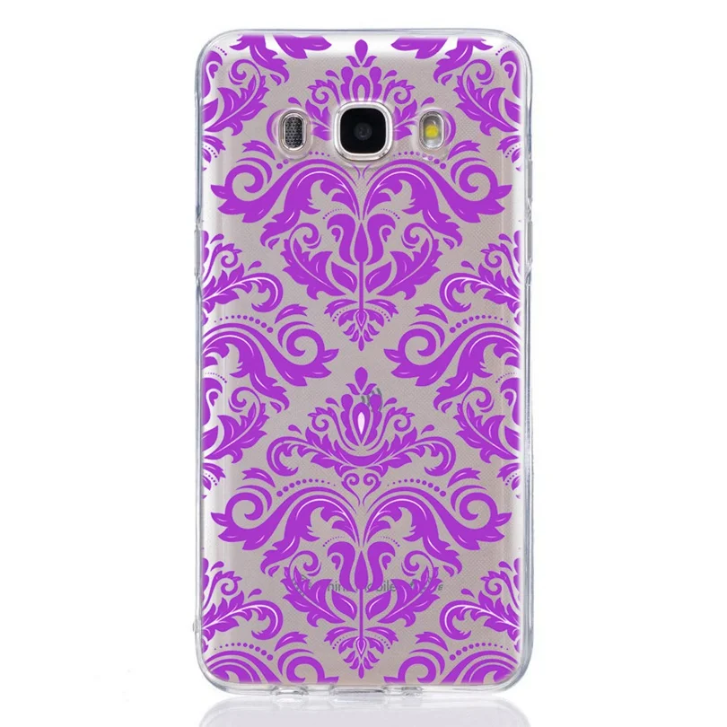 Для Samsung Galaxy A3 A5 2016 2017 prime J1 J2 J3 J5 J7 TPU цветной мягкий геометрический Мандала