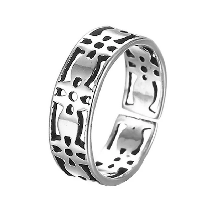 style 24 QIAMNI Модные женские Геометрические твист цветочные кольца наборы Винтаж для мужчин тайские серебряные костяшки пальцев ног палец кольцо Богемия Ювелирные Изделия Bague - Цвет основного камня: style 24