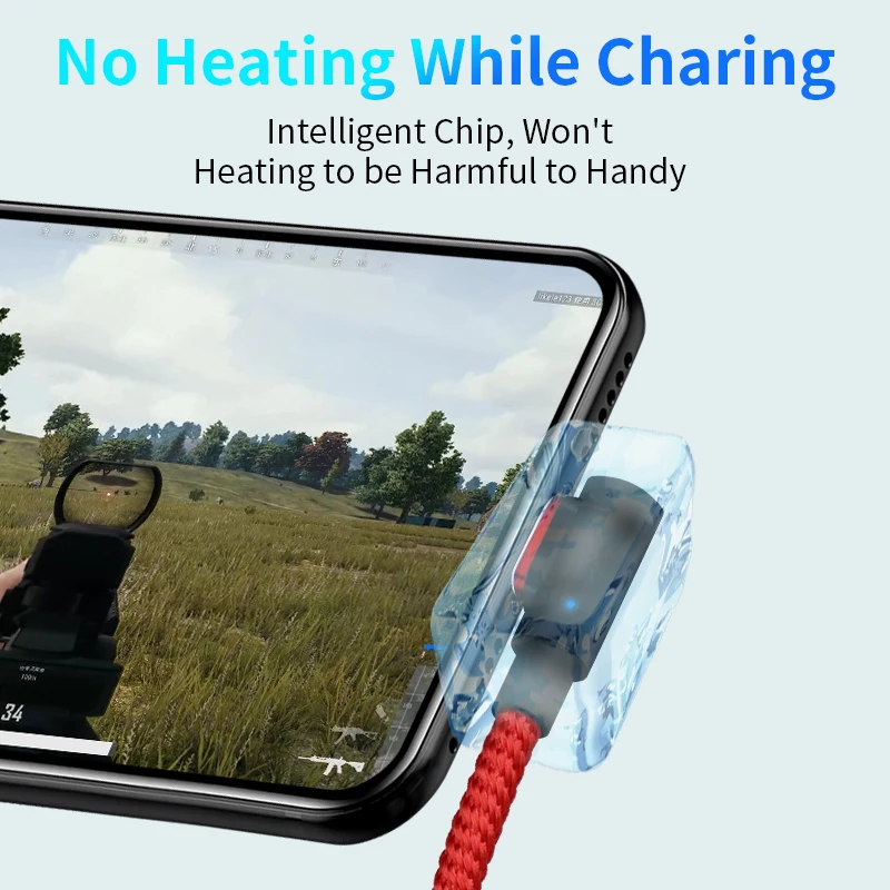 Магнитный Кабель 90 градусов 3A Micro USB Type C QC3.0 кабель для быстрой зарядки и передачи
