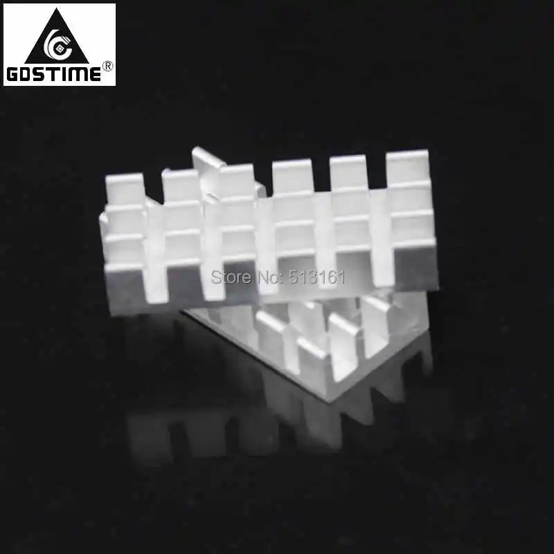 500 шт. Gdstime радиатор DIY CPU GPU IC чип памяти Алюминиевый Радиатор 25x11x5 мм