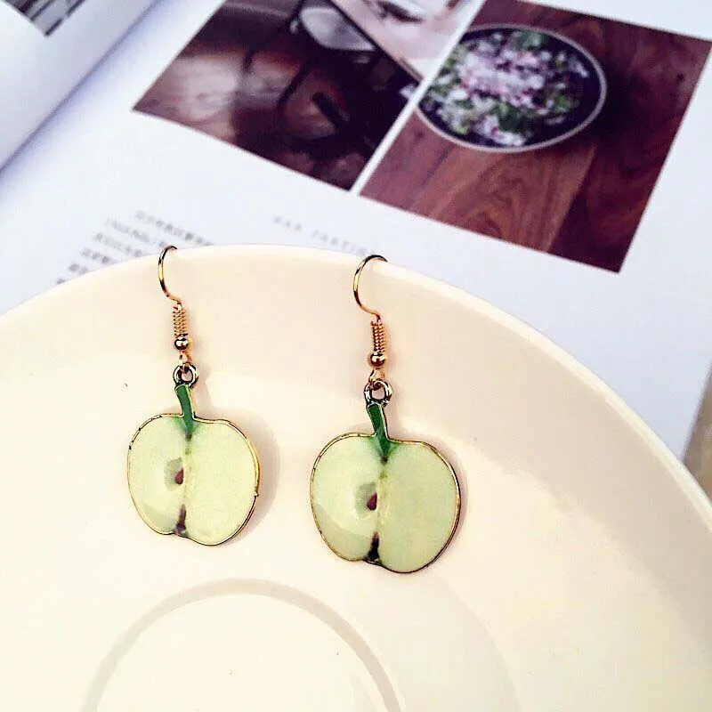 New Arrival Fruit Earrings Geometric Long Alloy Brincos Women Boucle D'oreille Girl Ear Accessories | Украшения и аксессуары