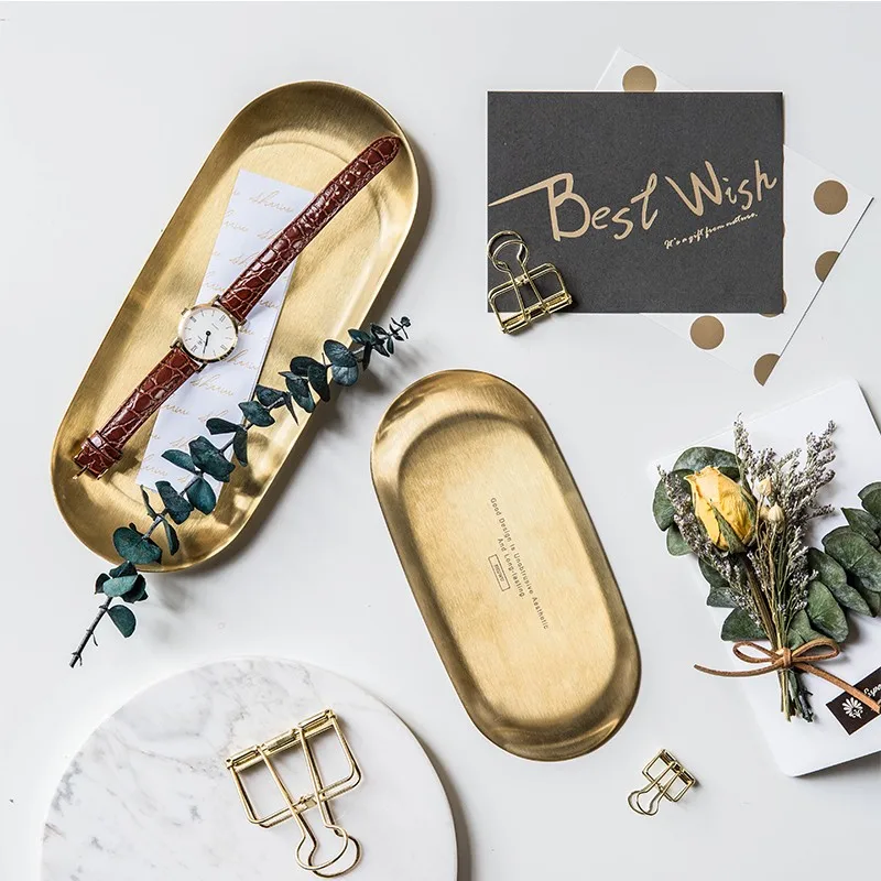 Скандинавский стиль новинка нержавеющая сталь Золотая эллиптическая Ювелирная