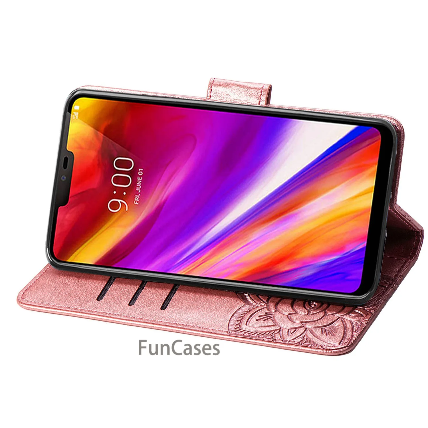 Кожаный чехол с бабочкой для LG G7 ThinQ раскладной держателем карты кобура магнитное