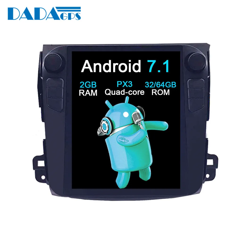Автомобильный радиоплеер в стиле Tesla Android для Mitsubishi Outlander 2006 ~ 4007 Citroen C Crosser Peugeot GPS