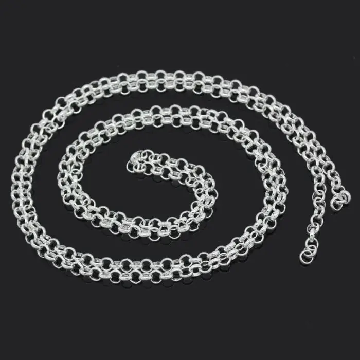 Doreenbeads розница звено-открытая кабельная цепь фурнитура серебряный цвет 5 мм, 5 м