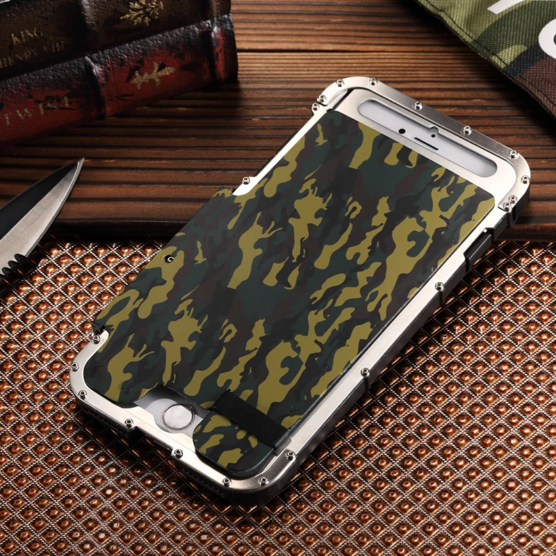 Luxury Doom Armor Dirt Shock Life Metal Aluminum Cell Phone Case For IPhone 7 4.7&quot King Iron Man Steel Cover R-just |