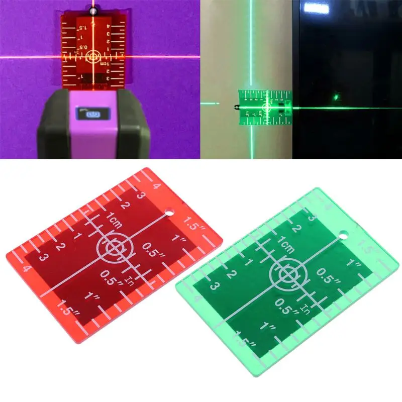 

Лазерная пластина для карты для зеленого и красного лазерного уровня Целевой пластины дюйма/см