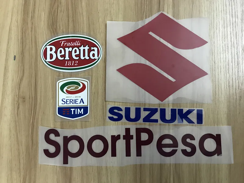 17 18 Torino FC Italy CLUB Out Белый спонсор патч Итальянская серия + SUZUKI SPORTPESA Fratelli Beretta значок