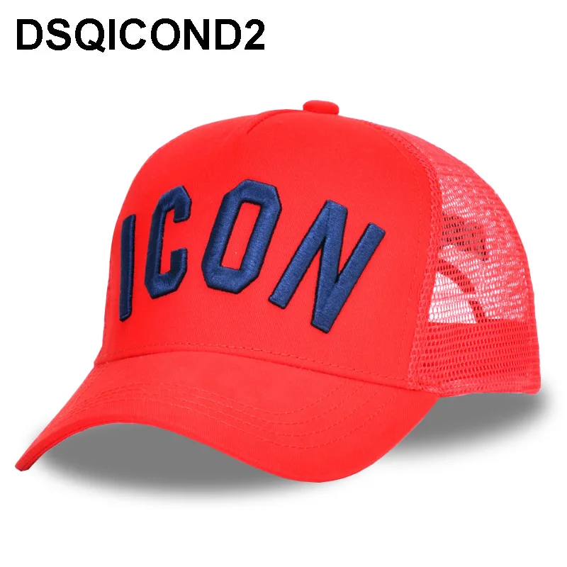 Хлопковые бейсболки DSQICOND2 DSQ с вышитыми буквами и логотипом Высококачественная