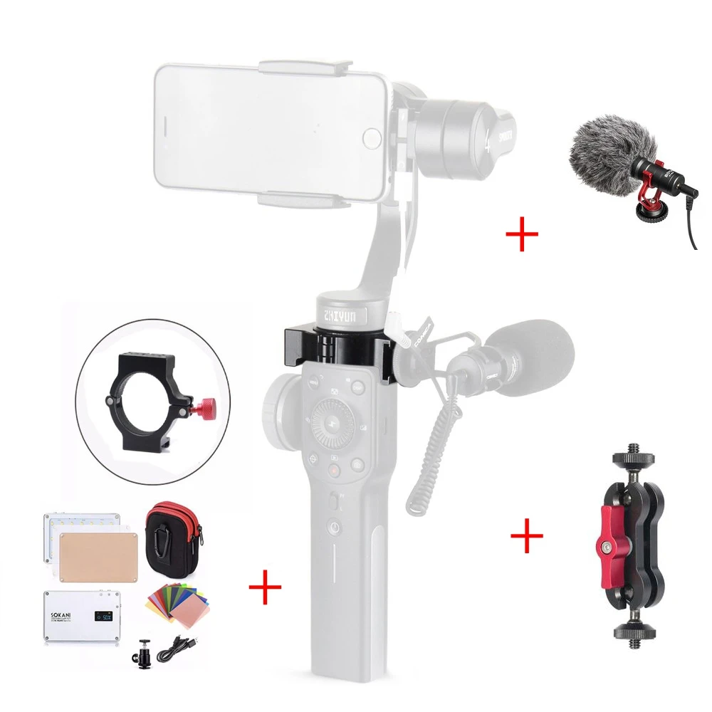 EACHSHOT 4 кольцо V2 Холодный башмак адаптер для Zhiyun Smooth применительно к микрофон Rode