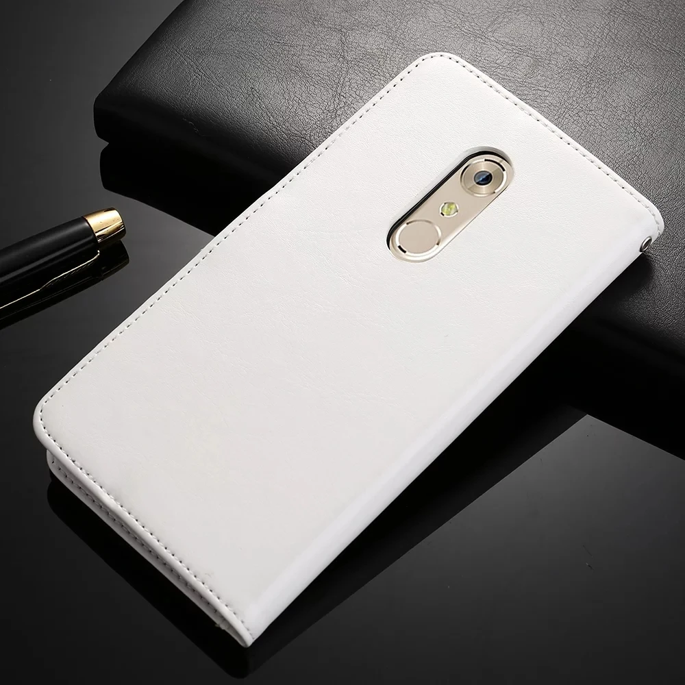 For ZTE AXON 7 Case 5.5 inch Flip Wallet Genuine Leather Cover A2017 With Stand Function Three Card Holder | Мобильные телефоны и