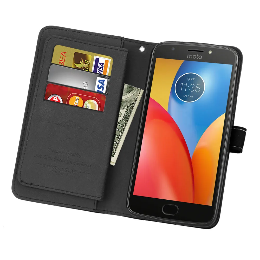 Магнитный флип-чехол для Motorola Moto X X3 X4 C M Z E3 E4 G4 G5 Play Plus 9 матовая винтажная PU кожаная