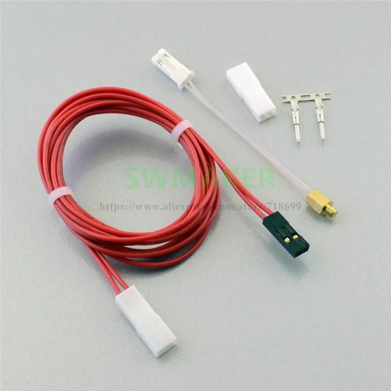 SWMAKER M3 Stud Thermistor + cable Extruder for V5 / V6 Hotend Reprap Prusa i3 3D Printer |