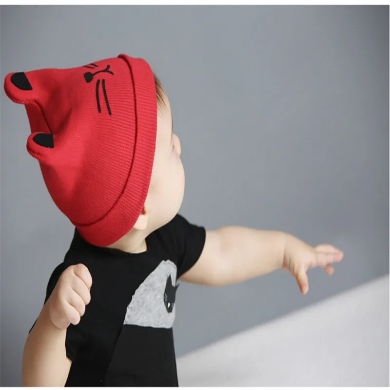 Осенне-зимняя теплая хлопковая шапка для малышей детские шапки маленьких