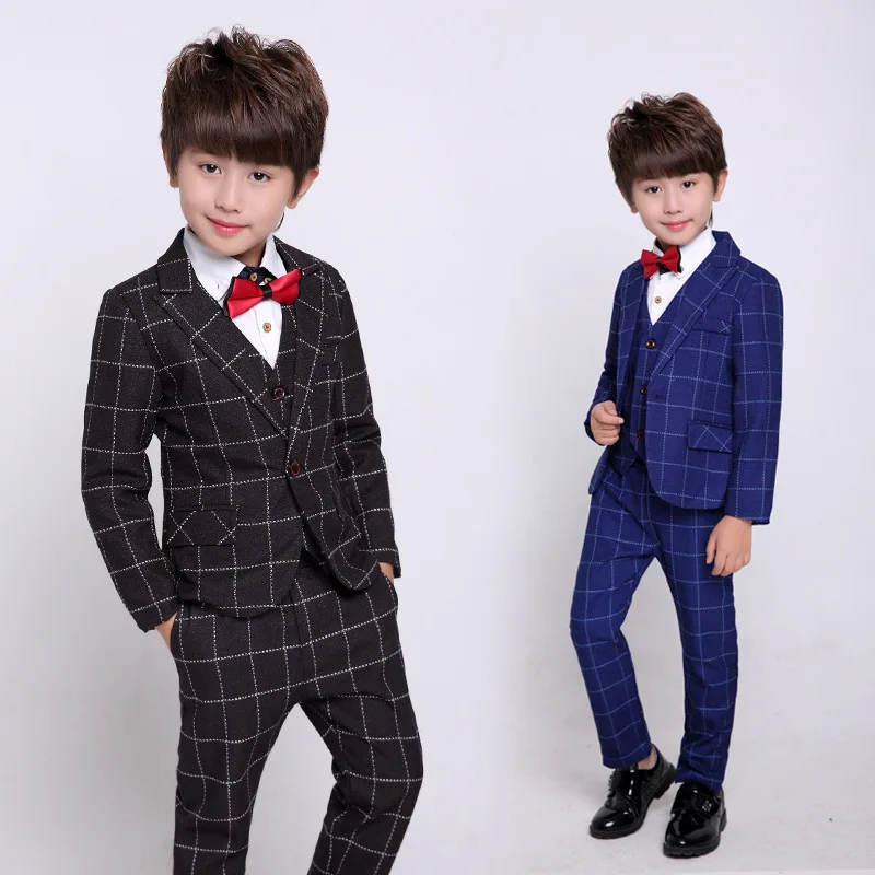 4 шт. комплект одежды для мальчиков Блейзер жилет брюки галстук|Блейзеры| |