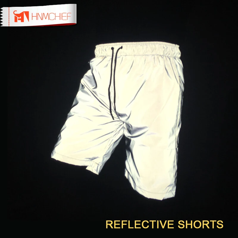 

Оригинальные спортивные светоотражающие шорты для мужчин и женщин, забавные беговые шорты, кружевные сетчатые двойные шорты ночного виден...