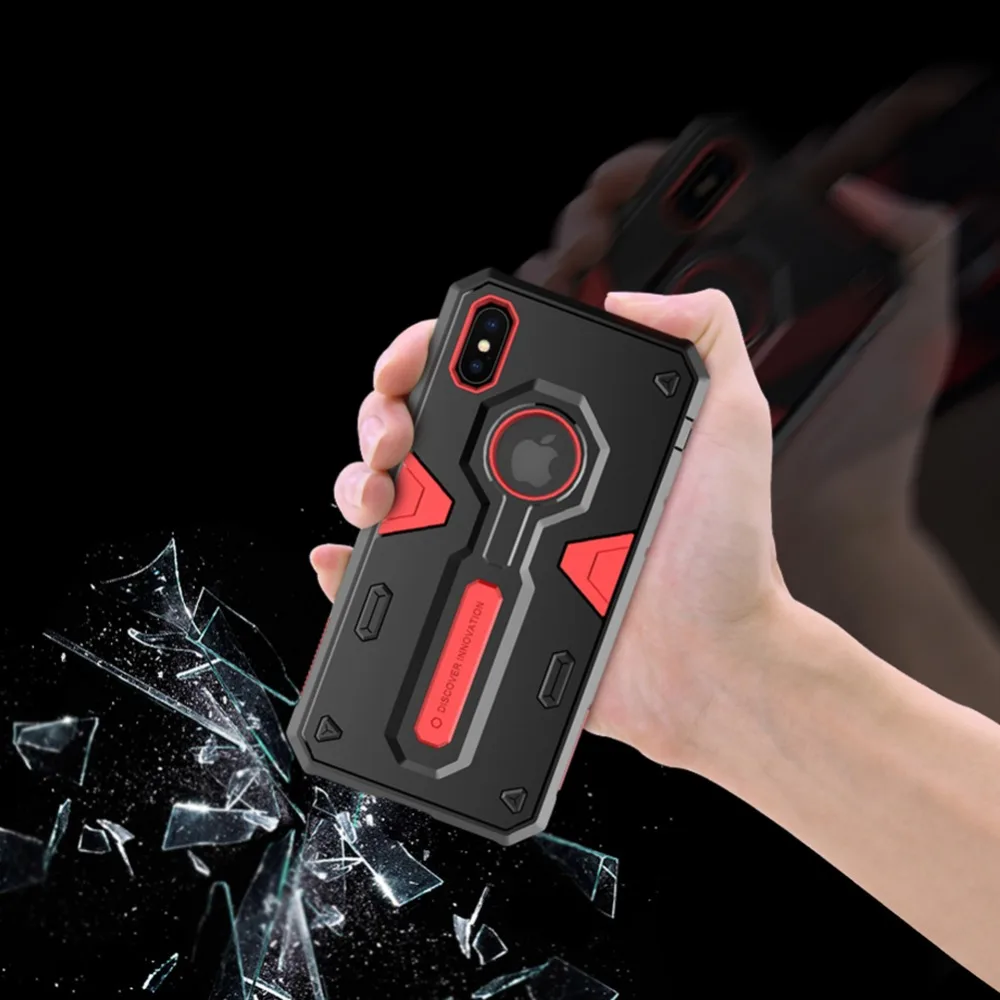 Фирменные Чехлы Nillkin для iPhone X Defender 2 Neo Hybrid жесткие бронированные тонкие чехлы