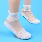 Носки для девочек сетчатые стильные носки для малышей с модными эластичными кружевными цветами; Новое поступление; Оптовая продажа; 5 парлот; Детские носки