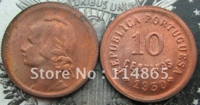 1930 PORTUGAL COIN 10 Ct. COPY FREE SHIPPING |