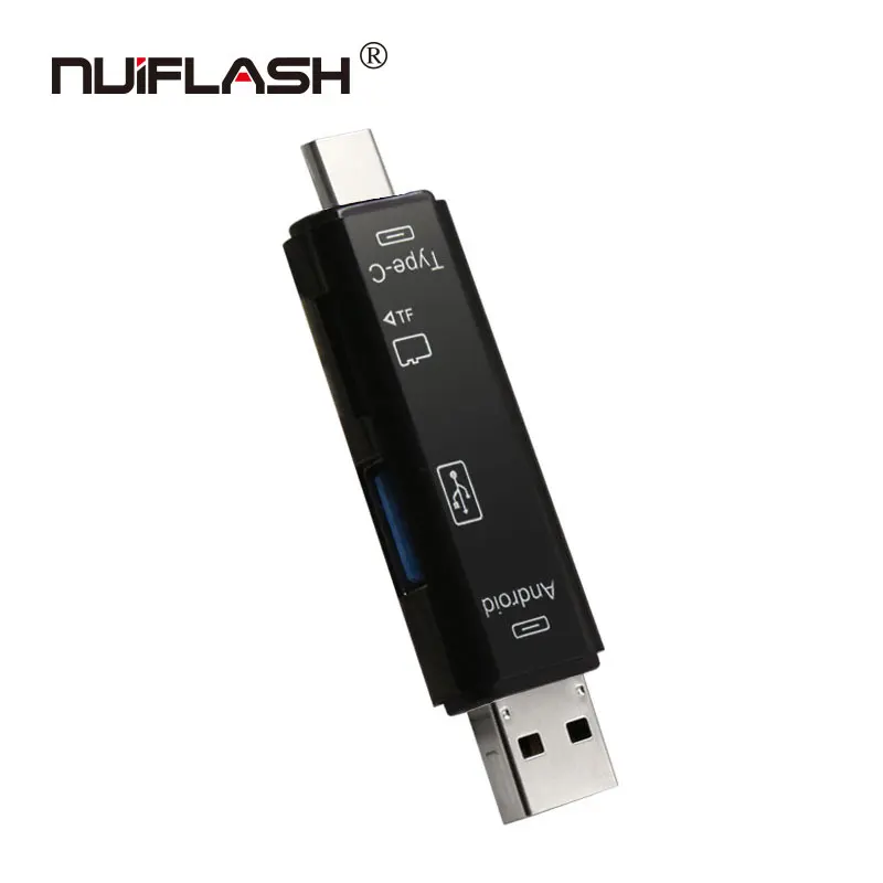black Все в 1 Usb 3,0 кард-ридер высокоскоростной SD TF Micro SD кард-ридер Тип C USB C Micro USB память OTG кард-ридер - Цвет: black