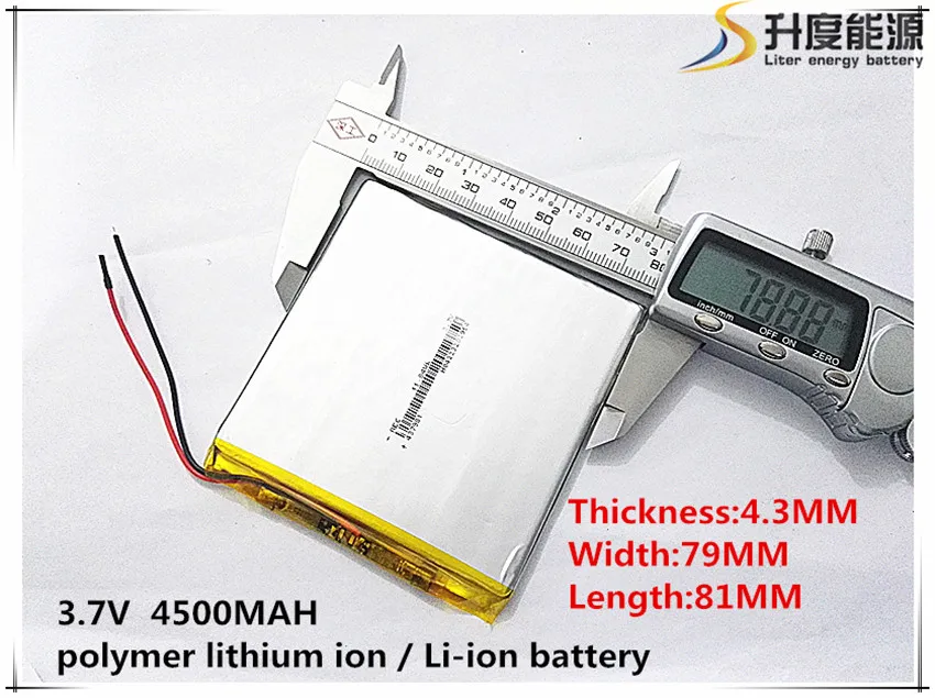 

2pcs [SD] 3.7V,4500mAH,[437981] NTC;polymer lithium ion / Li-ion battery for tablet pc;POWER BANK;CELL PHONE