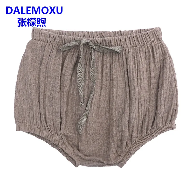 DALEMOXU/детское нижнее белье Мягкие хлопковые и льняные однотонные короткие трусики для маленьких мальчиков и девочек, трусики для малышей
