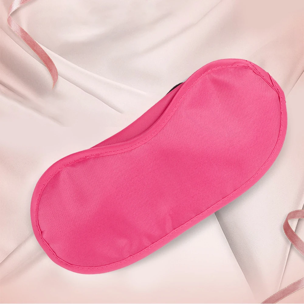 

High Quality Sleep Mask Soft Smooth Polyester Eyeshade Cover Excellent Blindfold Nap Sleeping Travel Rest Relax Party 8 Colors