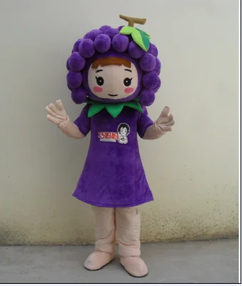 

Grape girl Mascot Costume Fruit Cartoon Character Costume Halloween Party Fancy Cosplay Dress Adult mascotte carnival costume