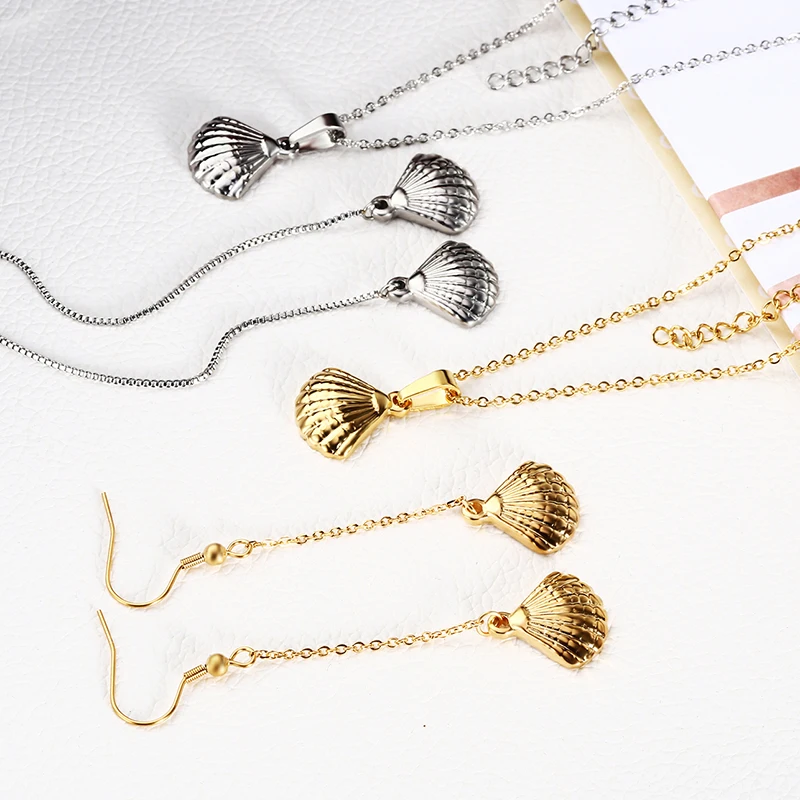 RIR серебряное золотое ожерелье из ракушек нержавеющей стали бохо шик крошечные