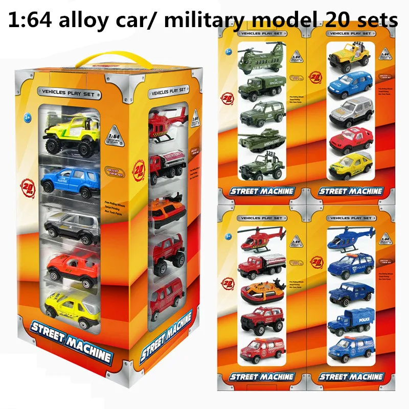 Модель военного автомобиля из сплава 1:64 20 комплектов игрушечные автомобили с
