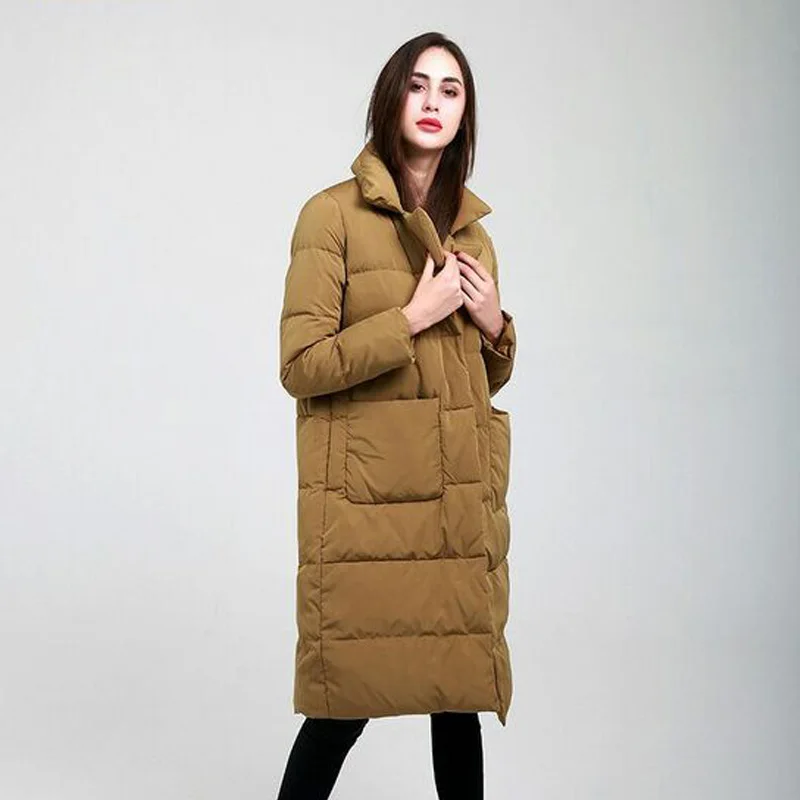 2018 новая зимняя куртка Для женщин длинный толстый теплый женский пальто белая