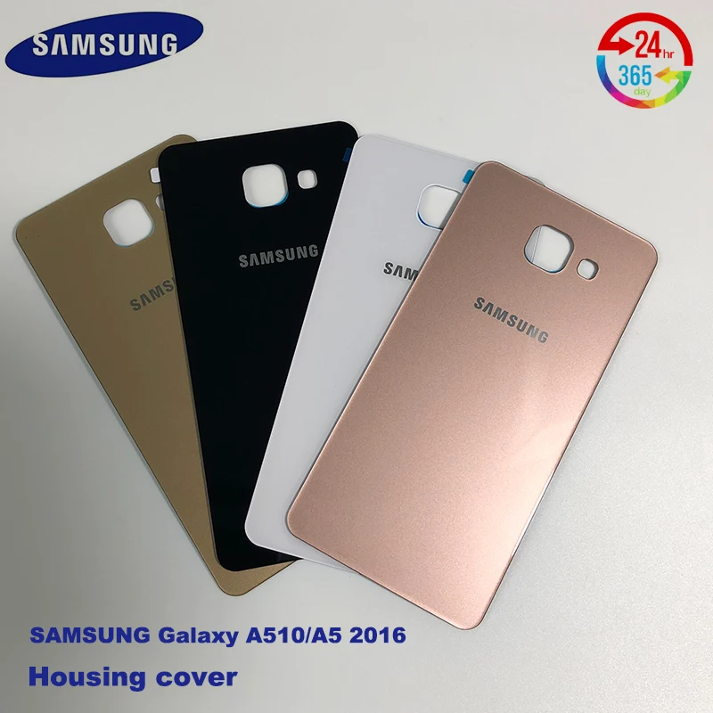 Крышка батареи samsung A510 A5 2016 задняя дверь корпус стеклянная крышка с клейким
