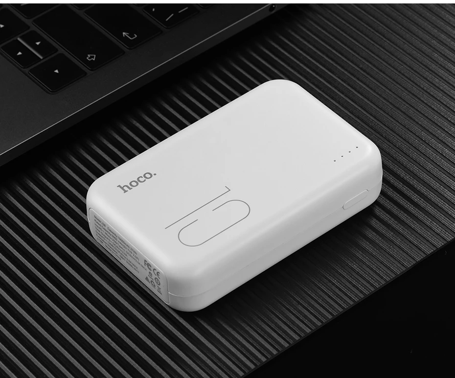 HOCO power Bank 10000 мАч Мини USB светодиодный внешний аккумулятор портативное зарядное устройство power bank для iphone X xiaomi 9 huawei P30 Быстрая зарядка