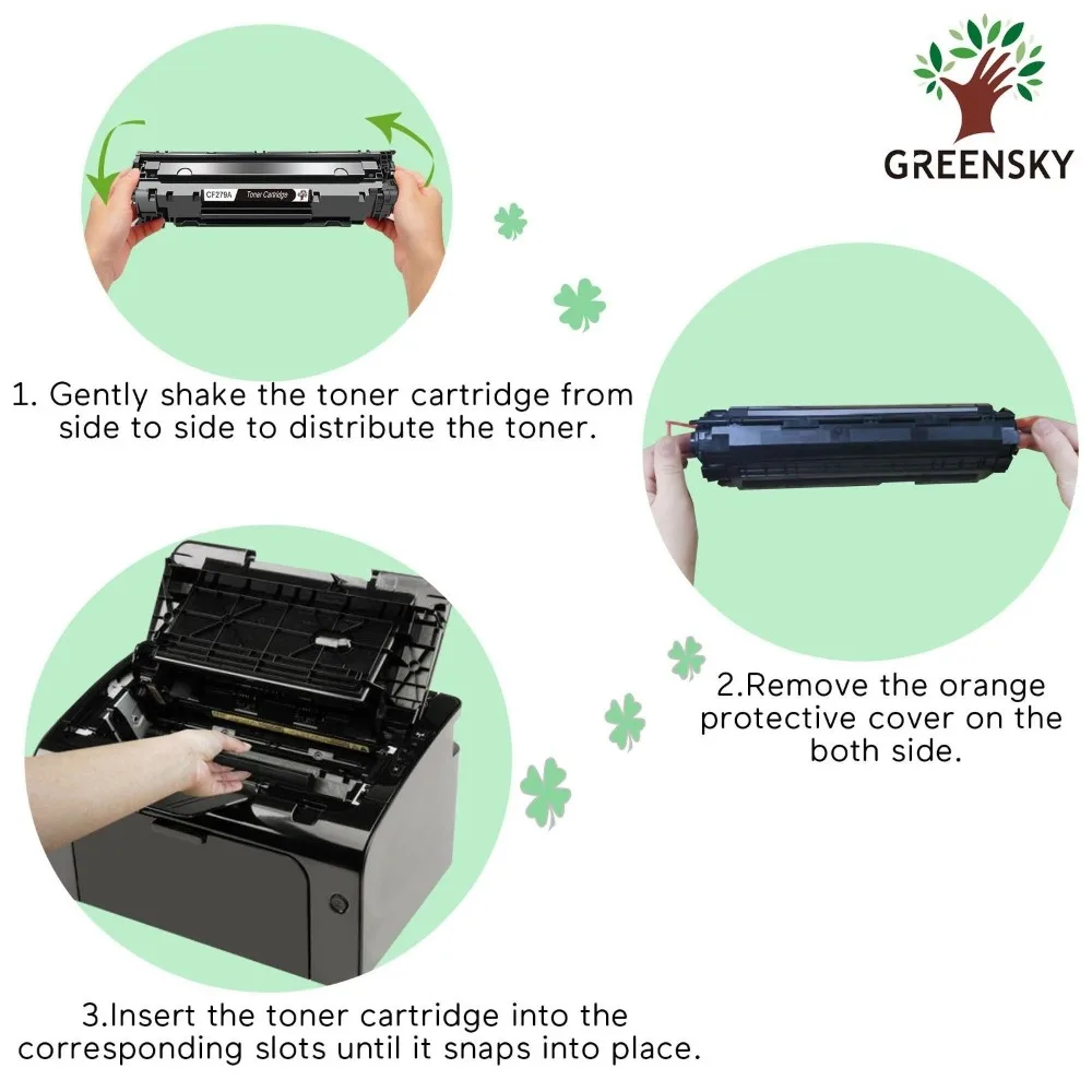 GREENSKY 1PK Черный тонер-картридж CF279A 79A для hp LaserJet Pro M12 M12a M12w M26 M26a M26nw принтера |